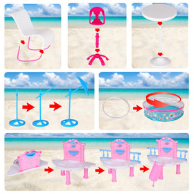 BETTINA Glam Deluxe beverages for doll pool party pretend