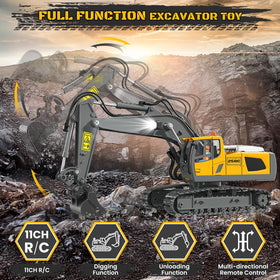 BEWEAI RC excavator cab rotates 680° for immersive construction play