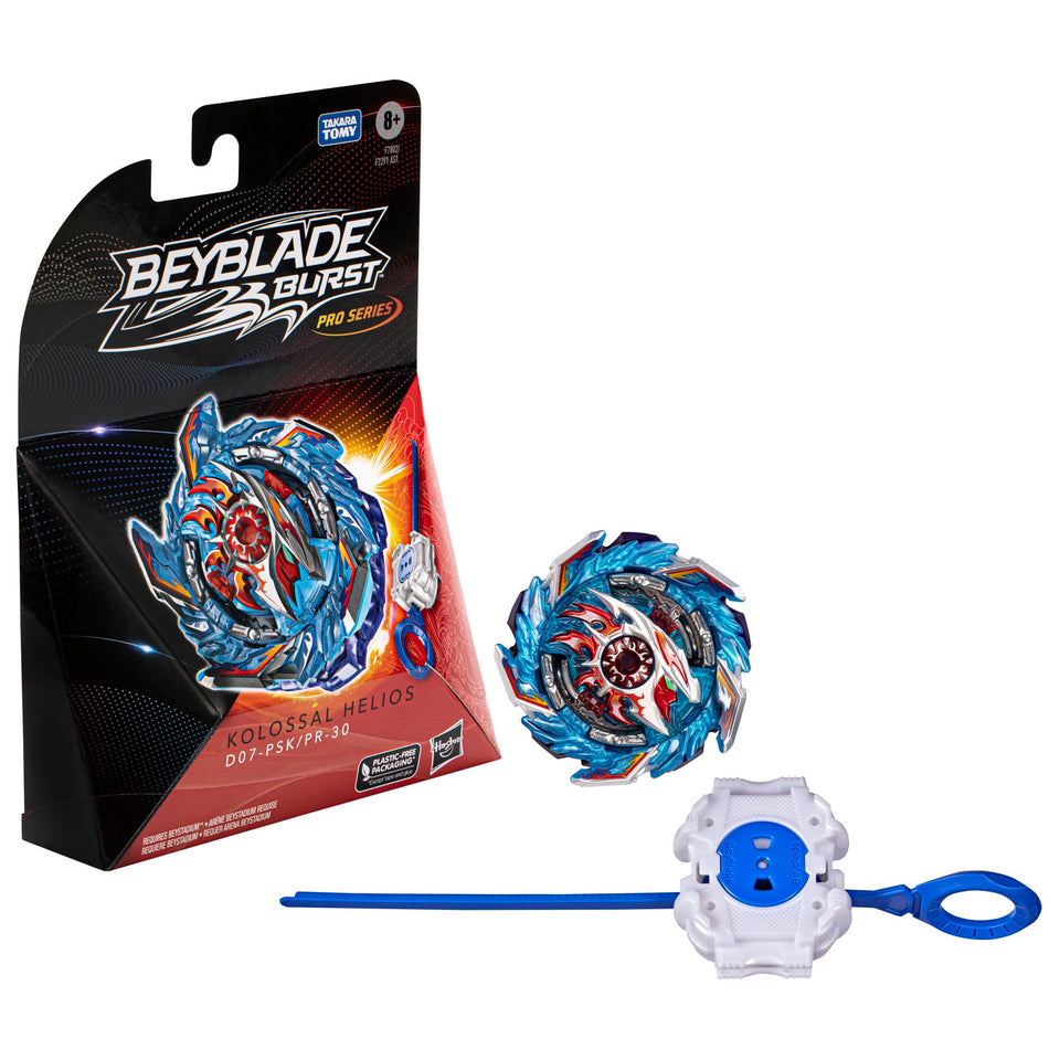 Beyblade Kolossal Helios top front view for intense battle action