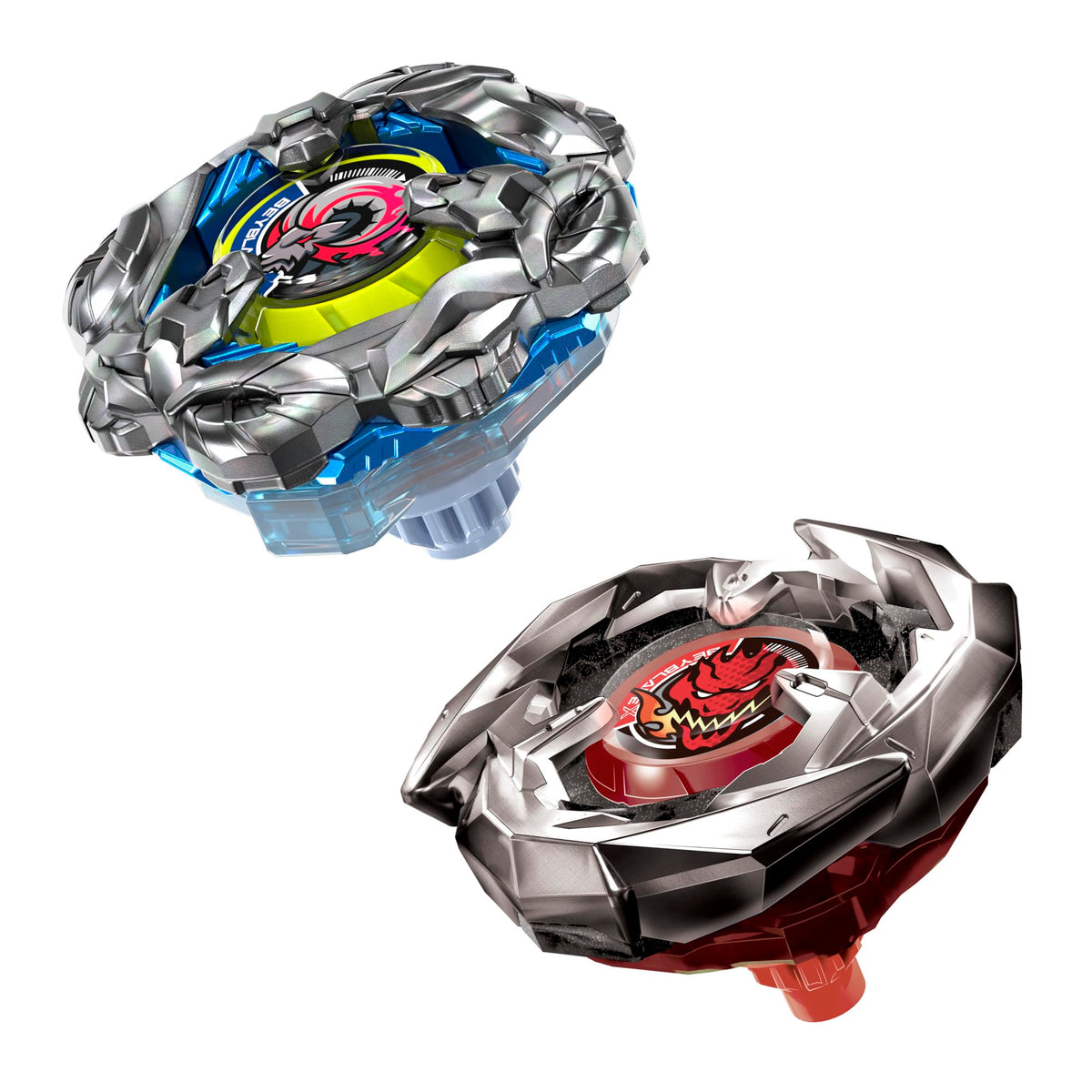 Beyblade X Beystadium battle scene shows fast-paced clashes and bursts.