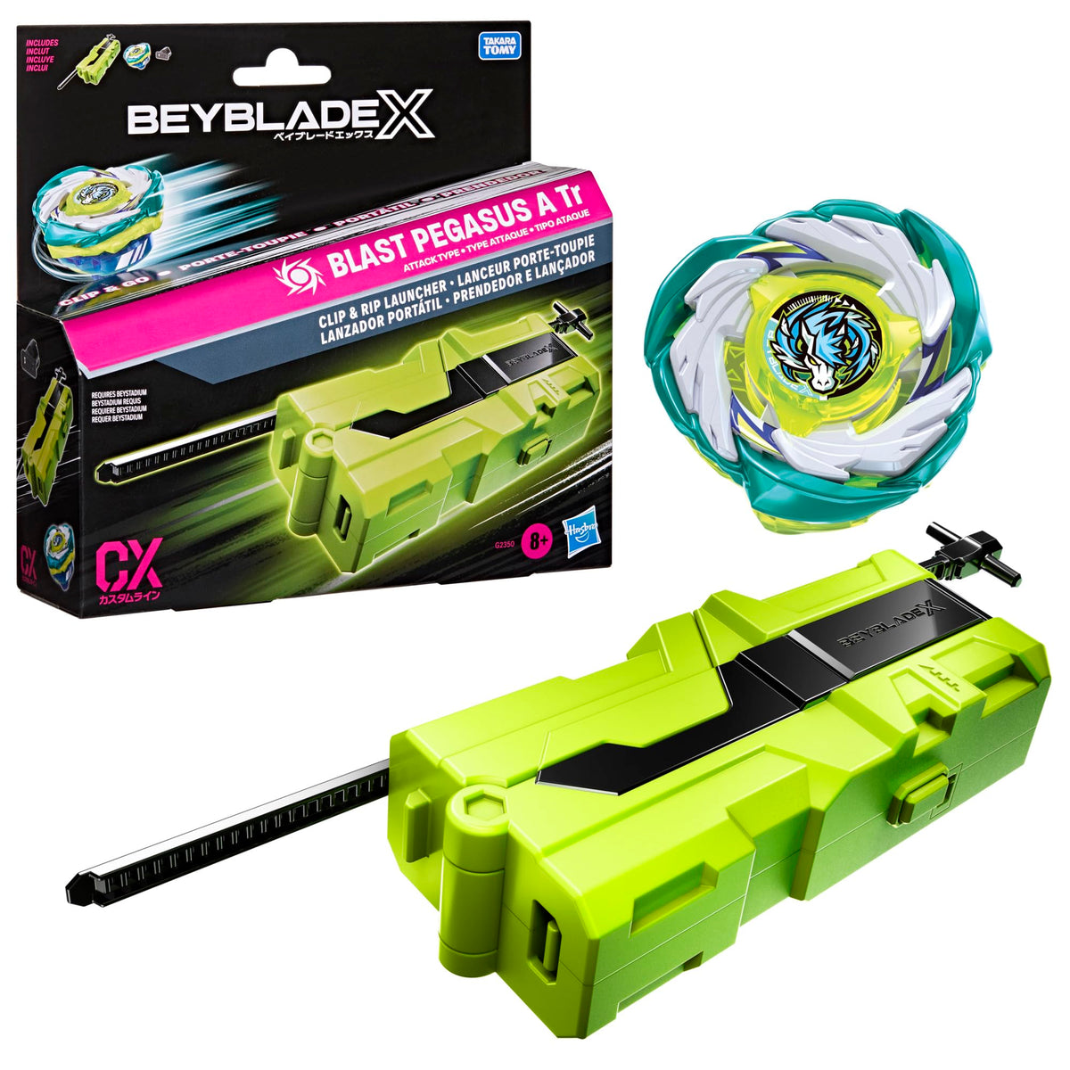 Beyblade X Blast Pegasus top in action for high-speed battles