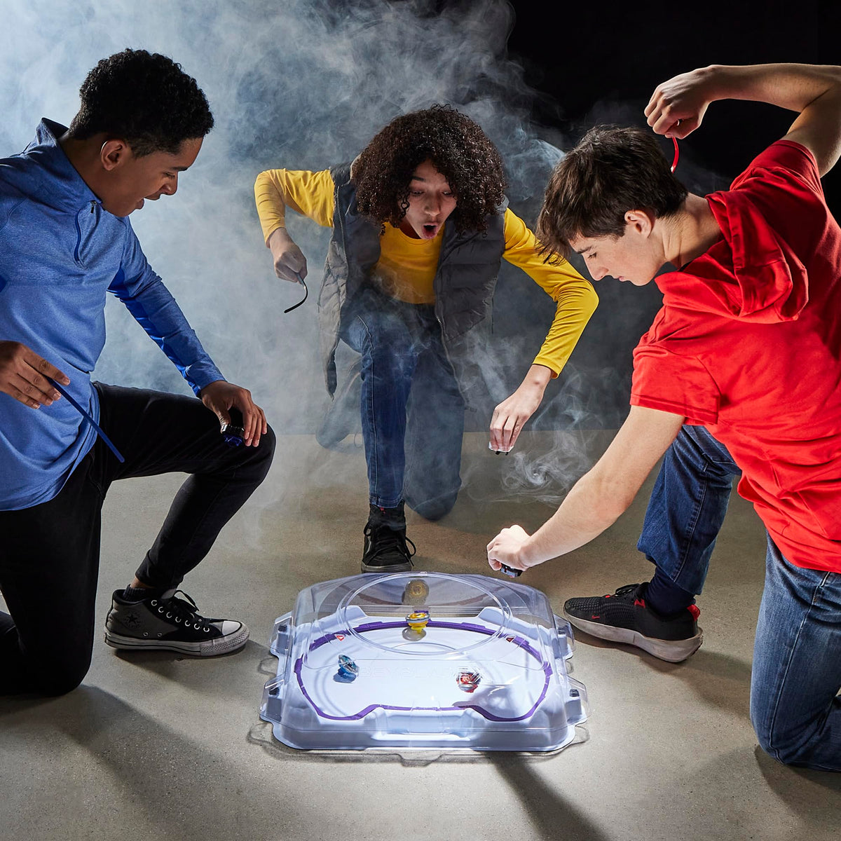 High-speed action with dramatic bursts and clashes