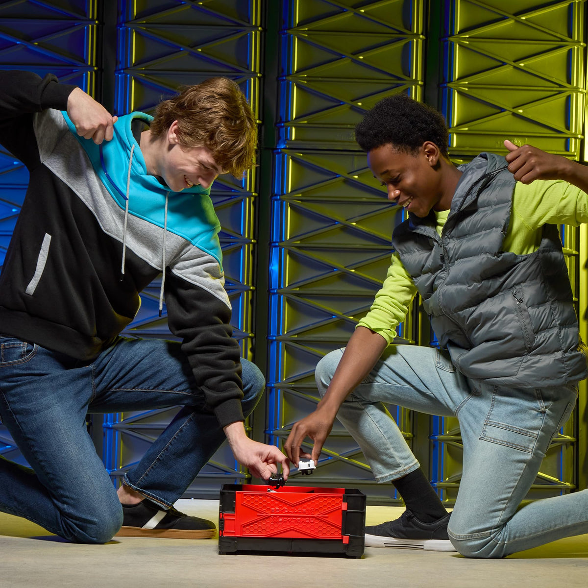 Beyblade X compact transport case keeps gear organized.