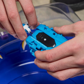 Beyblade X authentic die-cast metal parts highlight premium quality.