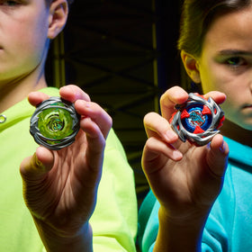 Two Beyblade X launchers enable quick launches