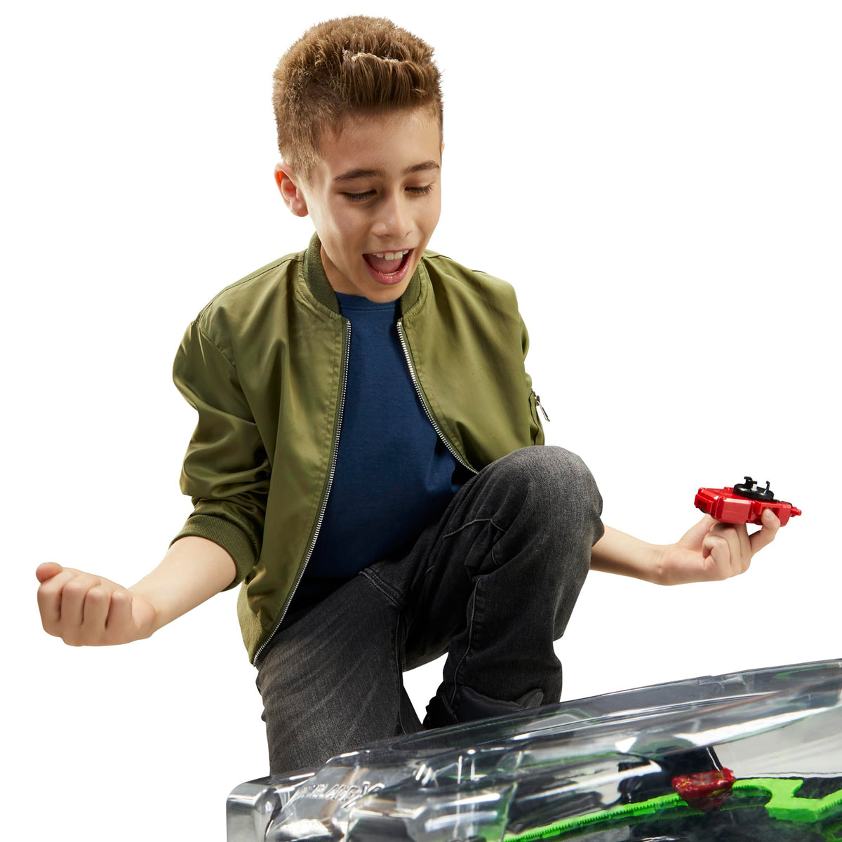 Epic bursts and high-speed dashes during Beyblade X battles
