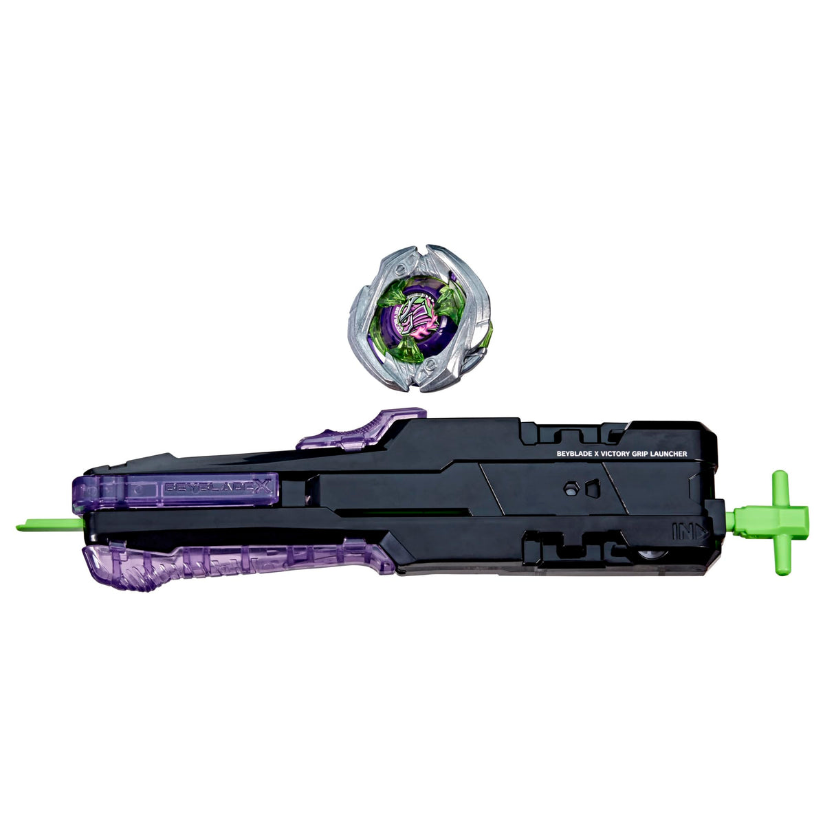 Beyblade X Victory Grip starter assembly showing quick setup for battles