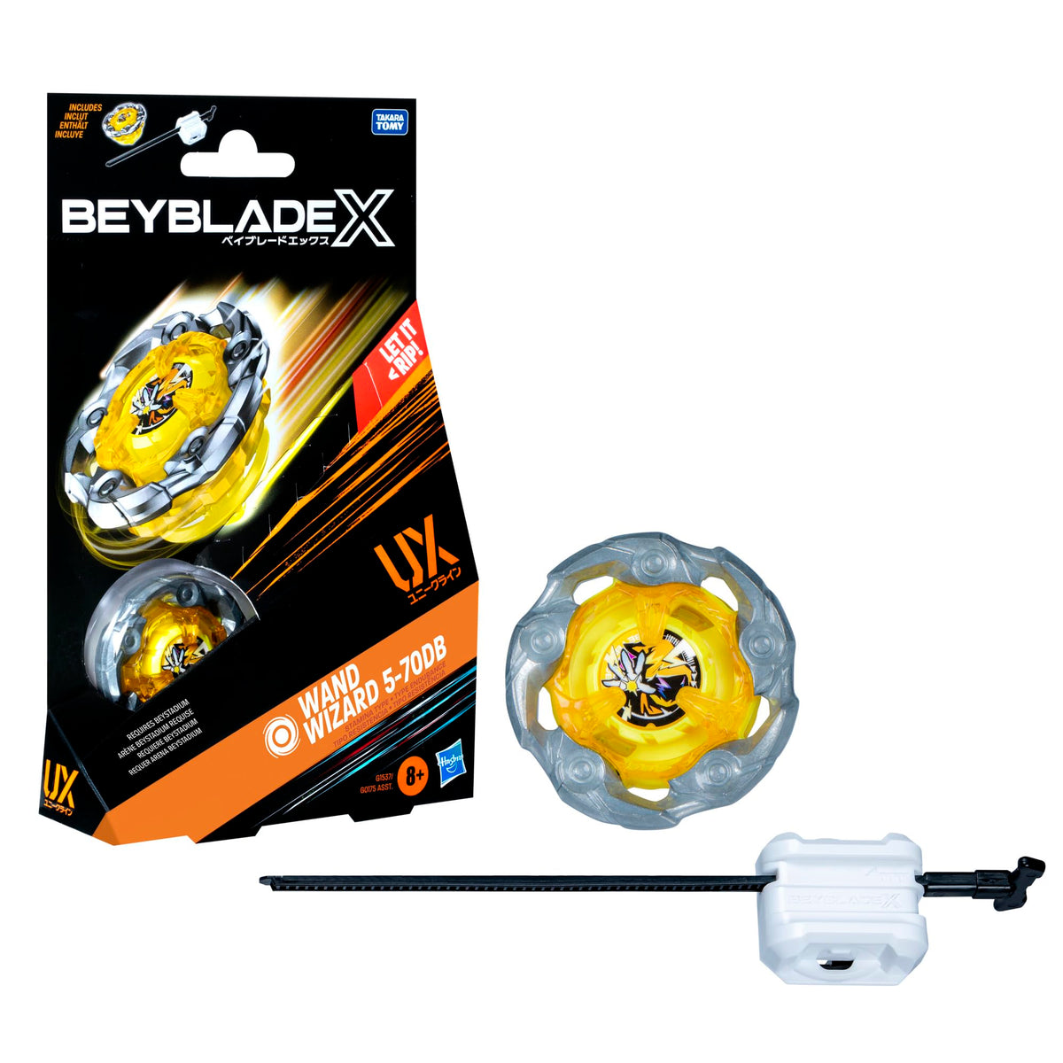 Beyblade X Wand Wizard top showing right-spin stamina design for extended battles.