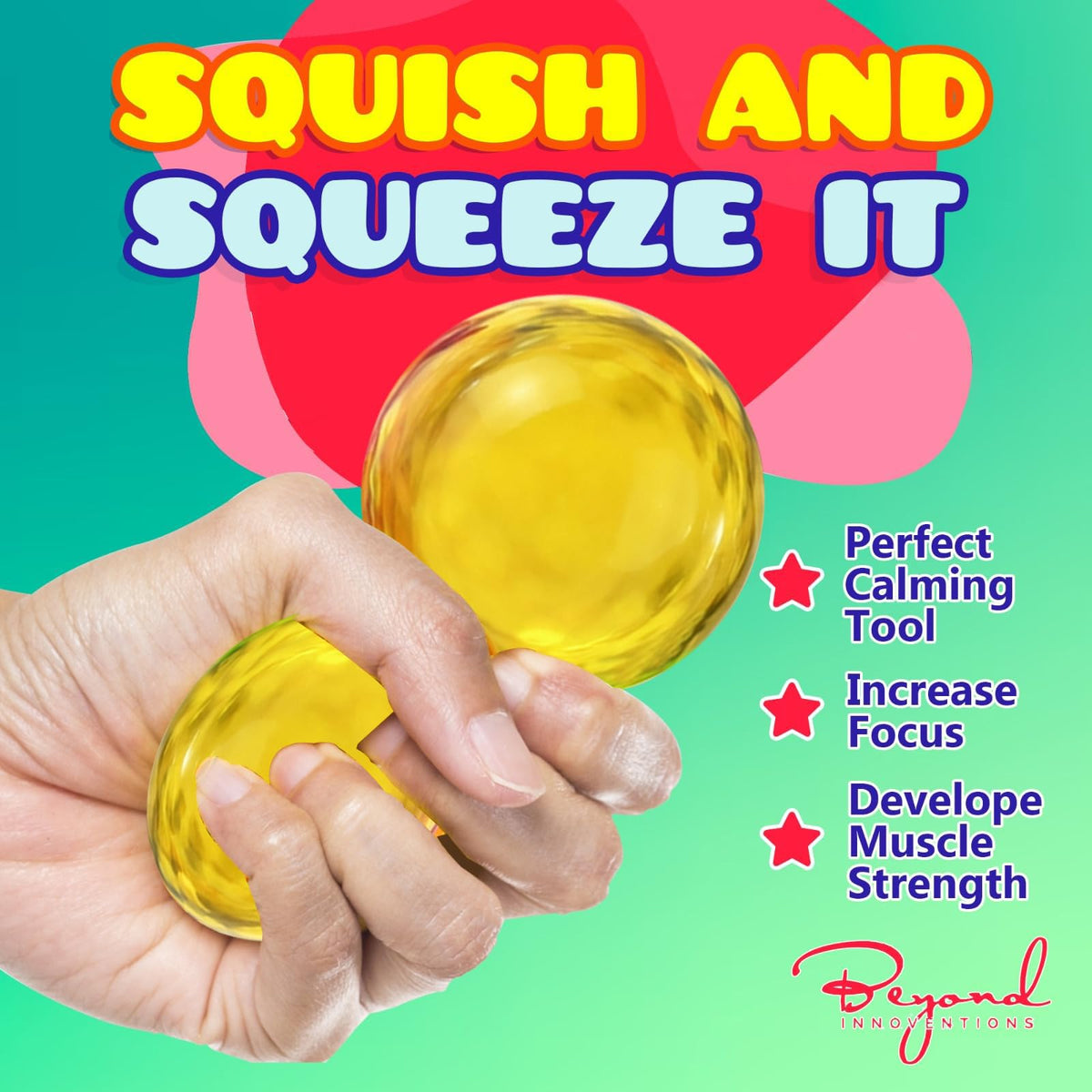 Beyond Innoventions anxiety relief stress ball promotes calm during demanding days.