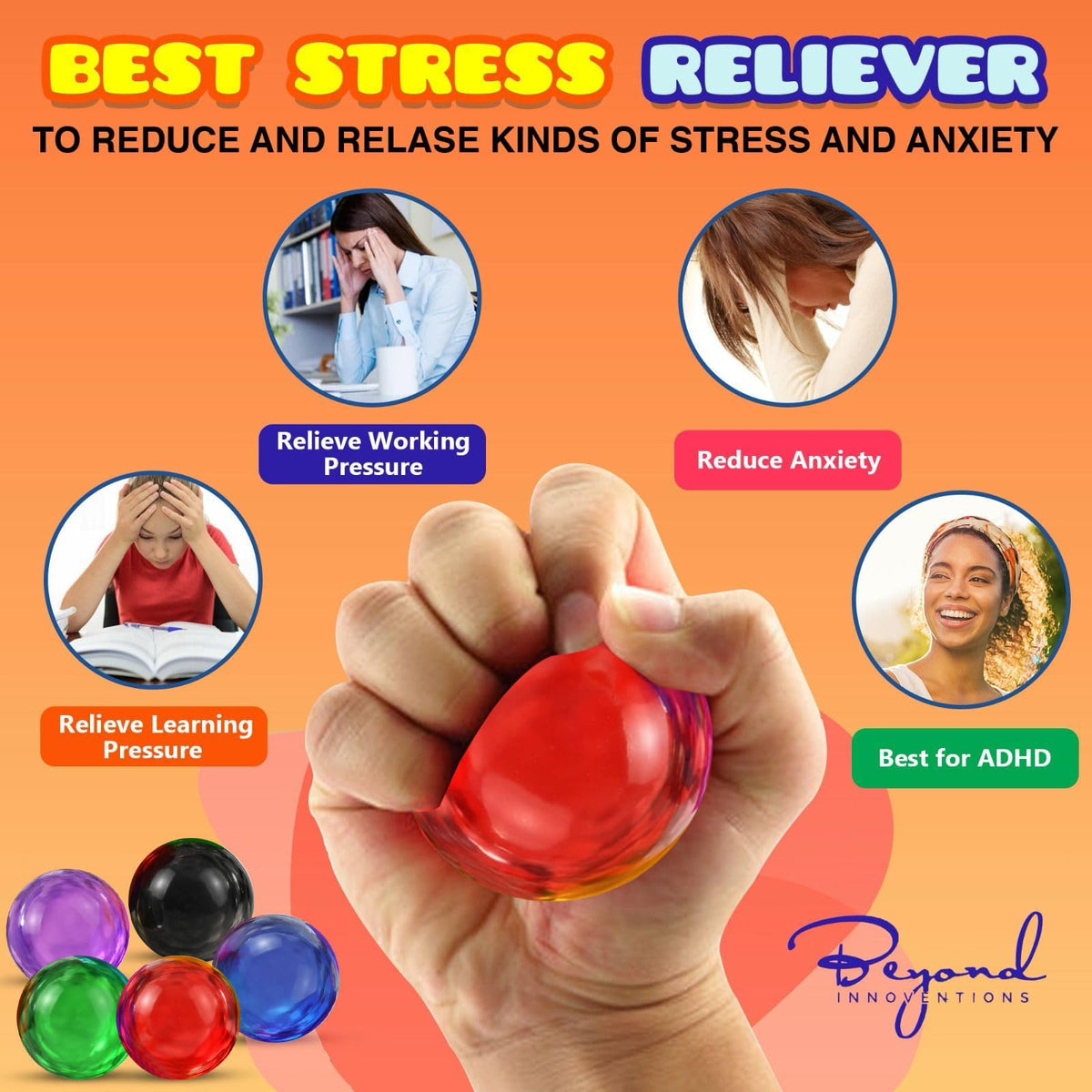 Beyond Innoventions autism and ADHD friendly stress ball helps with sensory regulation.