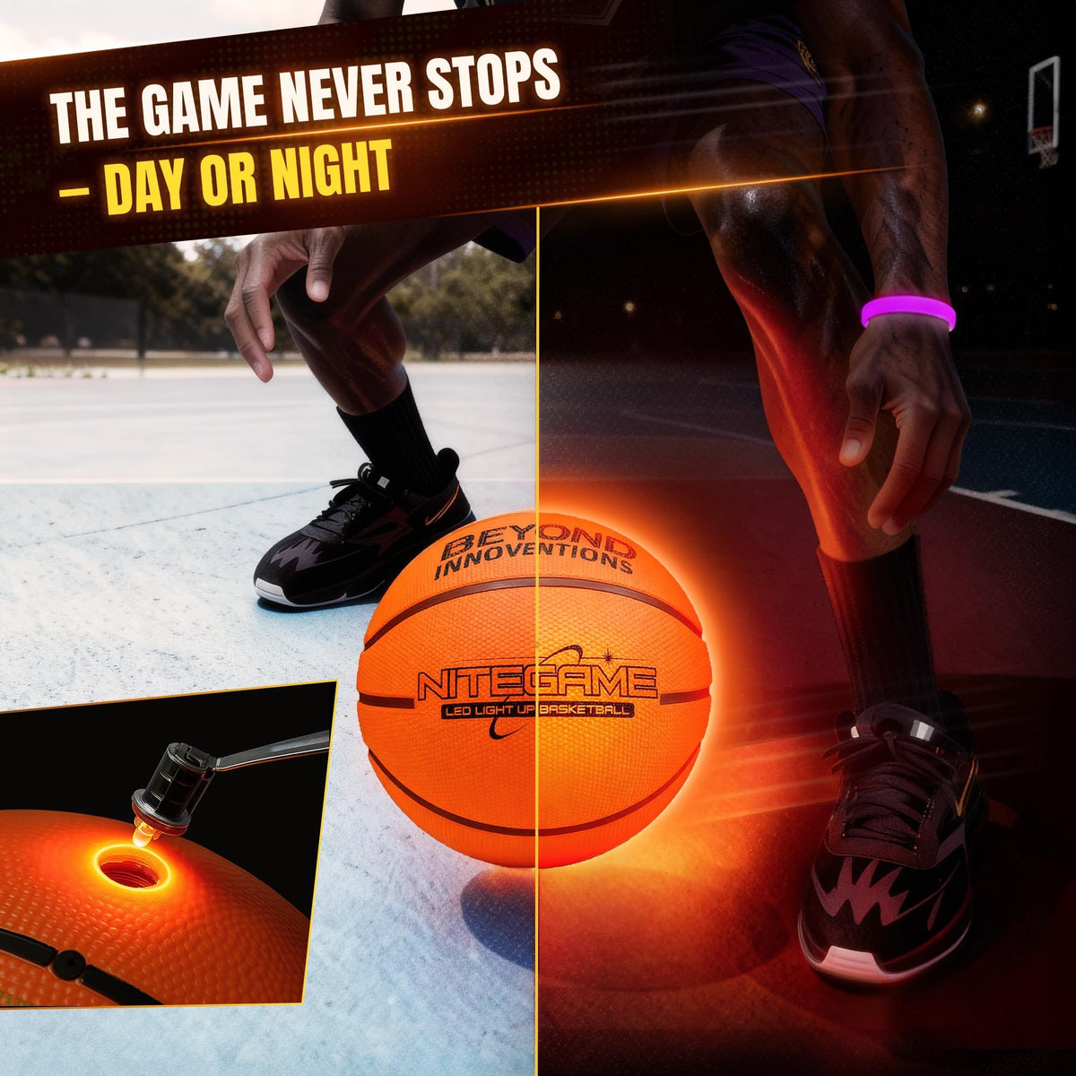 Beyond Innoventions durable shell ready for indoor and outdoor play on any court.