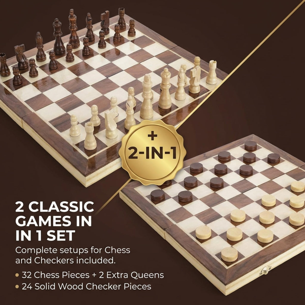 Beyond Innoventions hand-carved chess pieces with felt bottoms