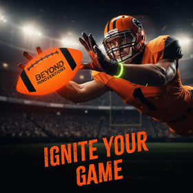 Beyond Innoventions Glow Football emits light with every spiral and catch.