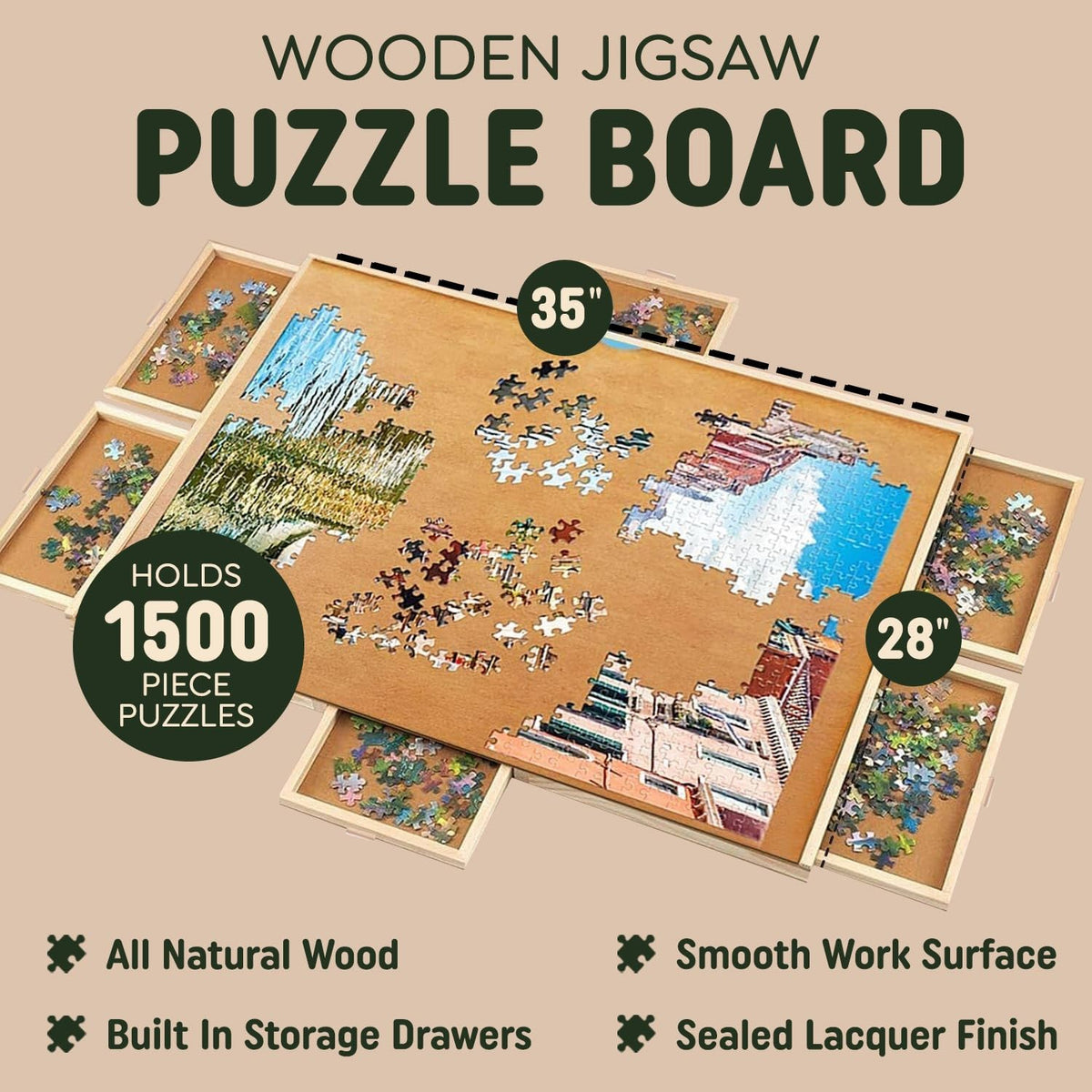 Beyond Innoventions puzzle table 360° rotation (Lazy Susan) for easy piece access