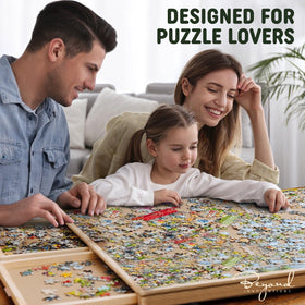 Beyond Innoventions puzzle table durable lacquer finish and sturdy build