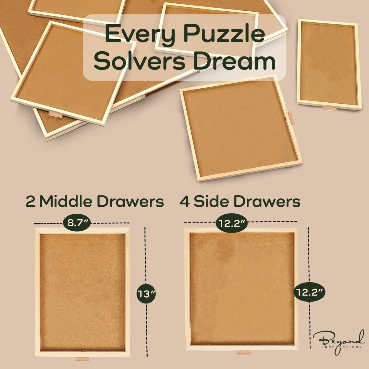 Beyond Innoventions puzzle table sticker set for completed puzzle framing