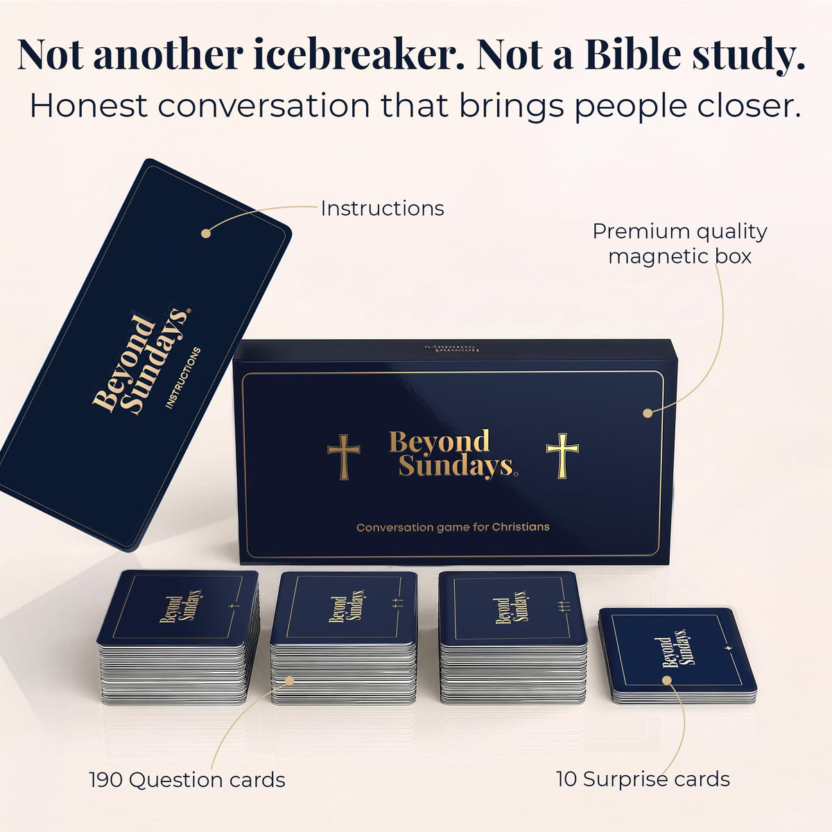 Beyond Sundays Gift box gold foil highlights premium gift presentation.