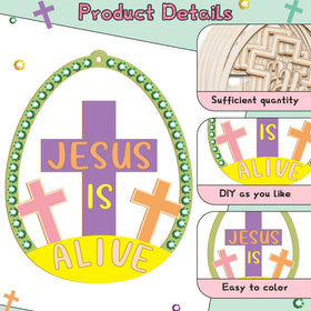 BeYumi eggs with Jesus is Alive text for kid crafts
