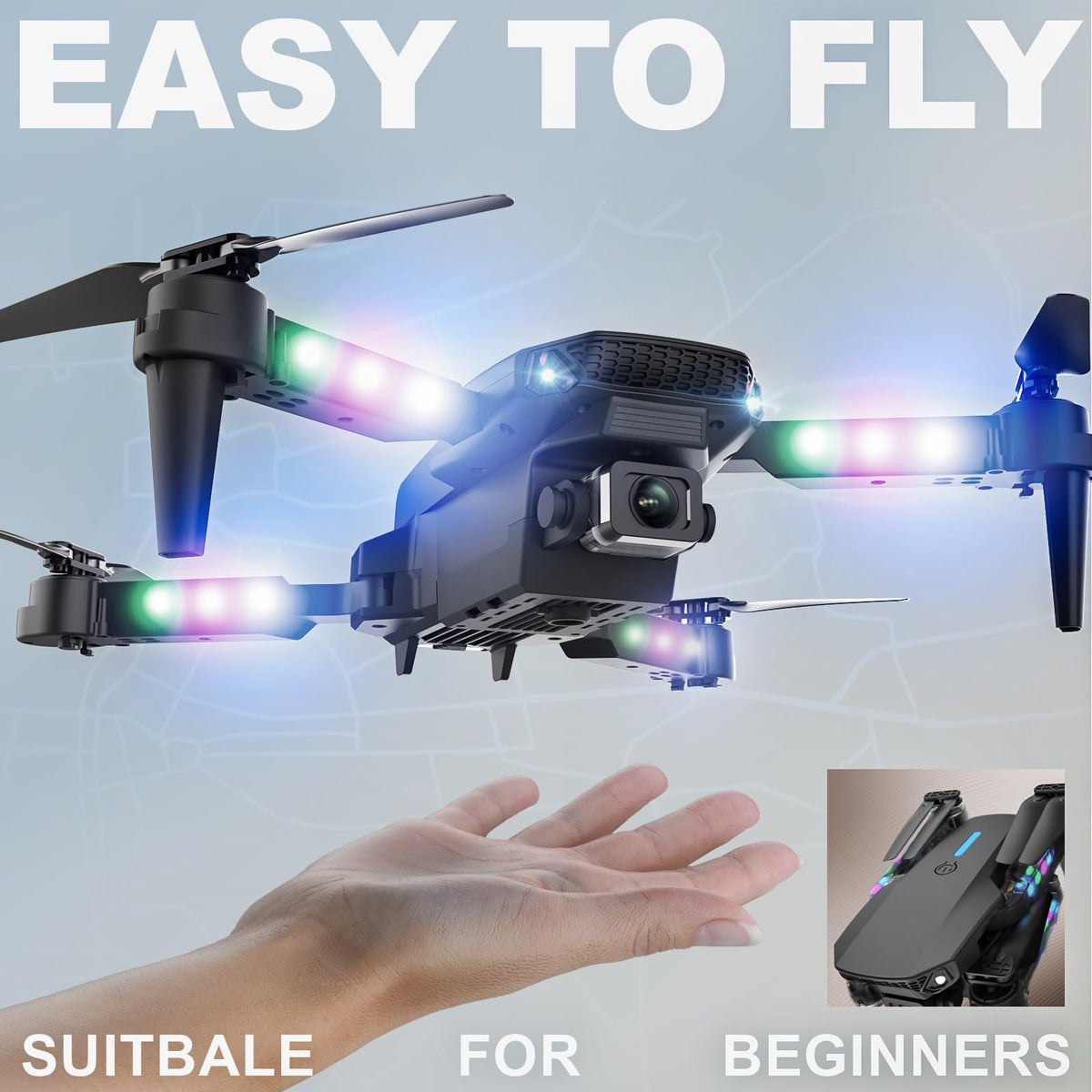 Bezgar drone LED lights boost night flight visibility and safety.