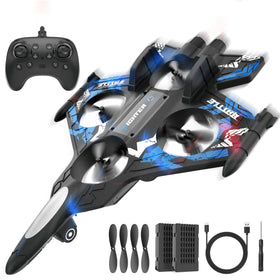 BEZGAR blue rc plane in flight for beginner pilots