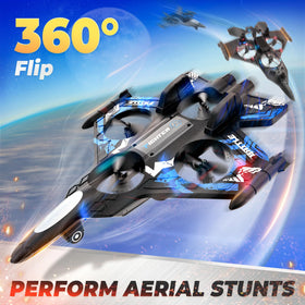 BEZGAR blue stunt jet performing aerial maneuvers