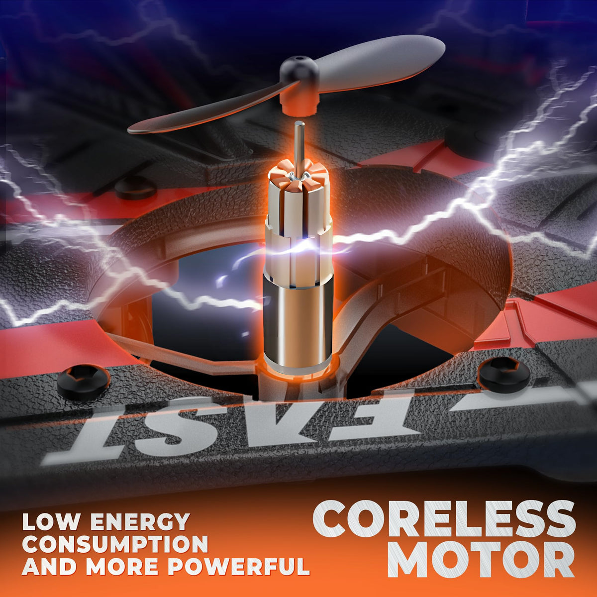 BEZGAR Drones for Kids hollow cup motor delivers efficient power and responsive handling.