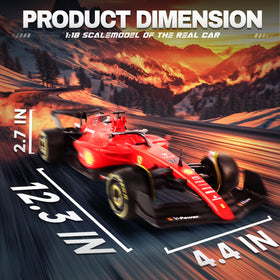 BEZGAR F1-75 RC car top view shows precise scale details.