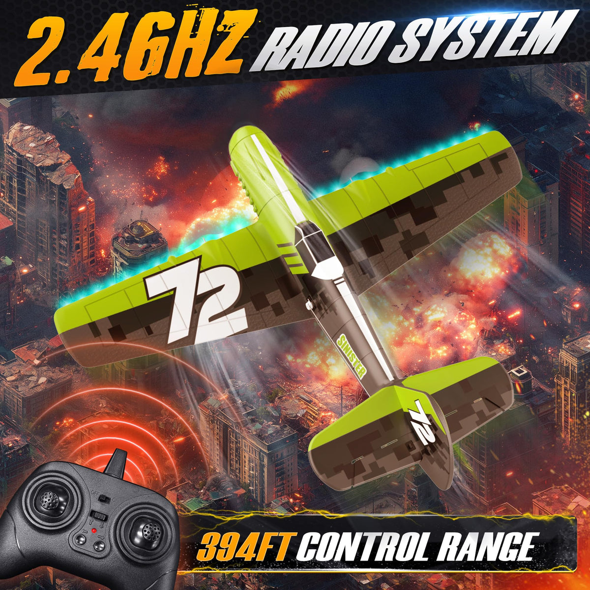 BEZGAR HQ089 plane with dual battery supports longer airtime per session