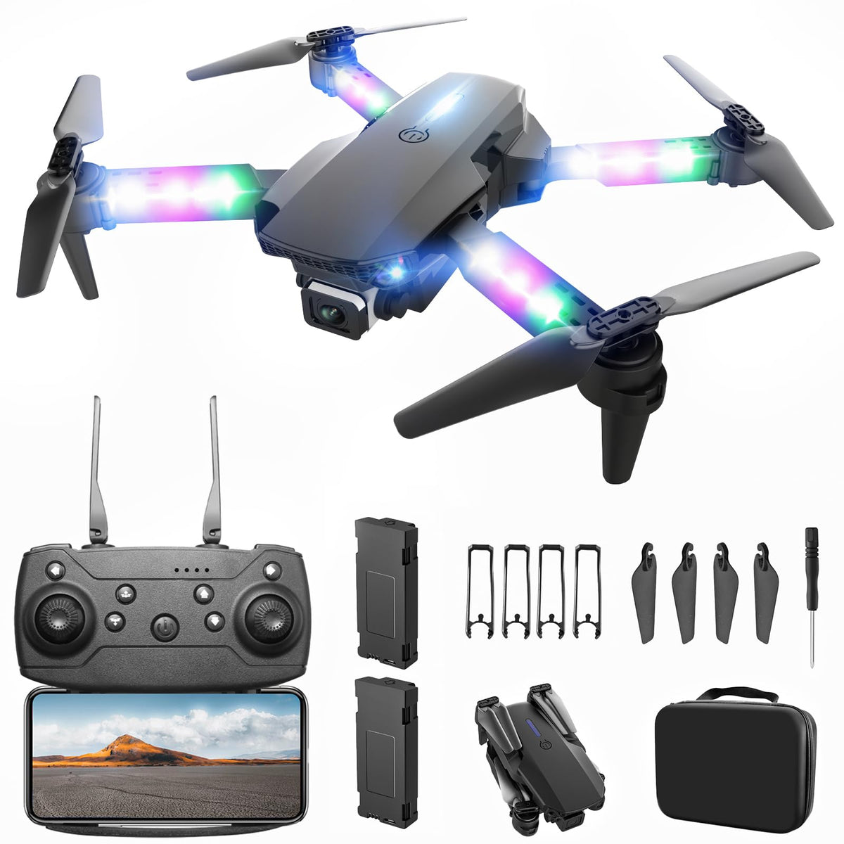 BEZGAR Kids Drone 1080p camera angle for expansive aerial memories