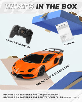 BEZGAR Lambo Aventador SVJ RC car remote control, 2.4GHz for stable range