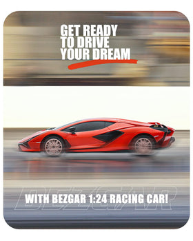 BEZGAR Lambo Sián FKP 37 1/24 package with remote demonstrates ready-to-play gift.