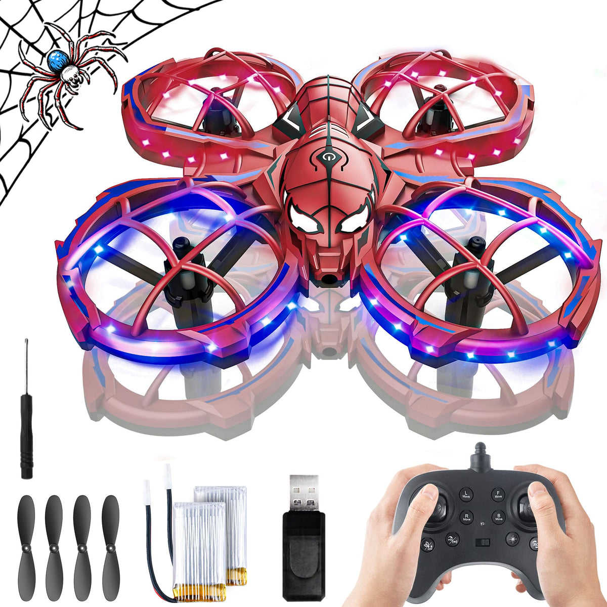 BEZGAR Mini Drone ready for quick push-button launch for easy starts.