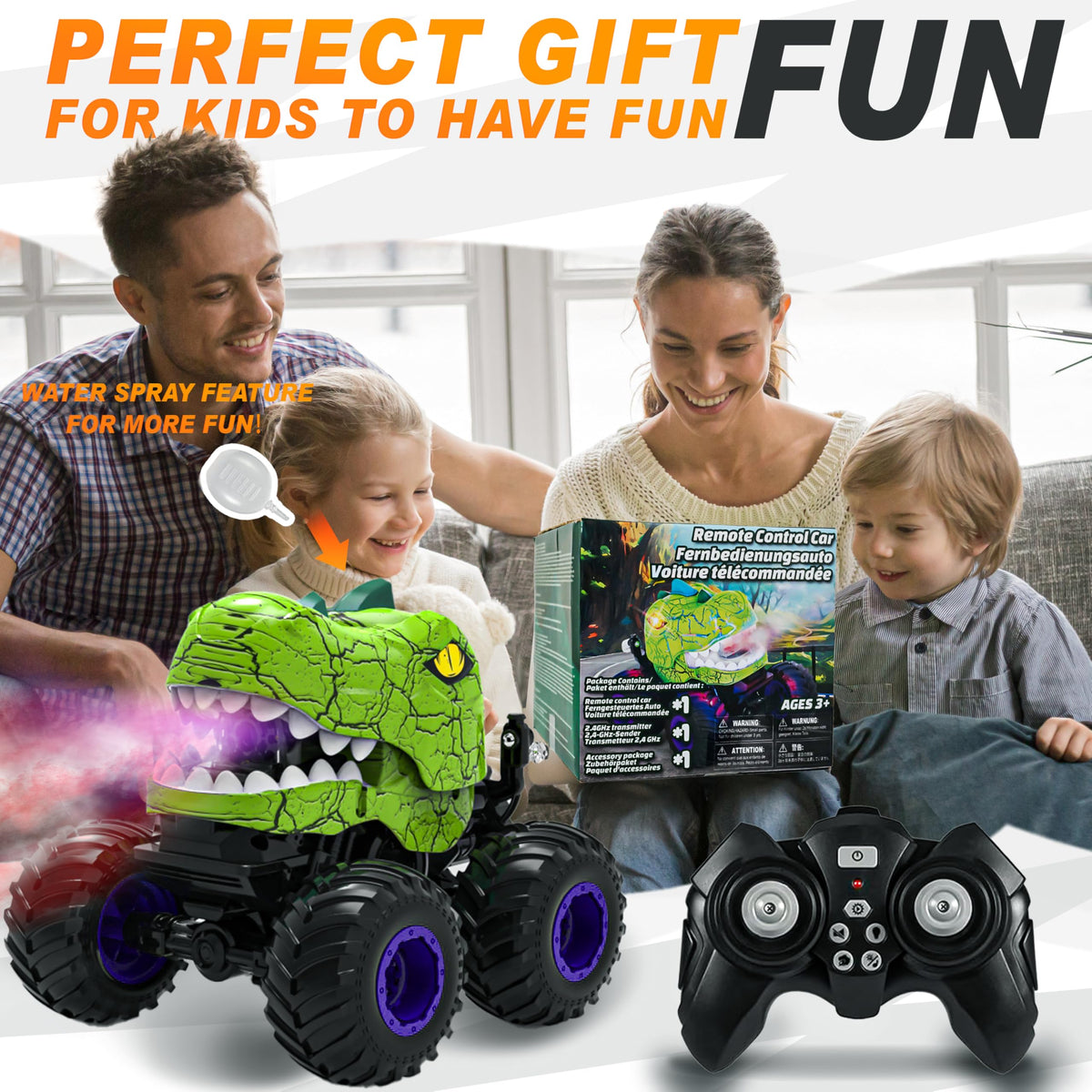 BEZGAR Monster Truck offers a 115 ft range for extended sessions.