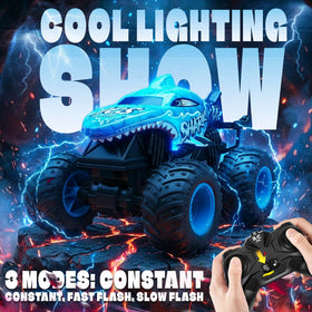 BEZGAR Monster Truck blue 360° spin in motion during play.