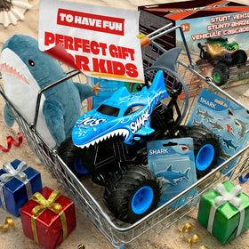 BEZGAR Monster Truck blue gift-ready packaging for smart gifting.