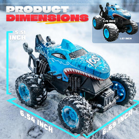 BEZGAR Monster Truck blue music and sounds enhance outdoor playtime.