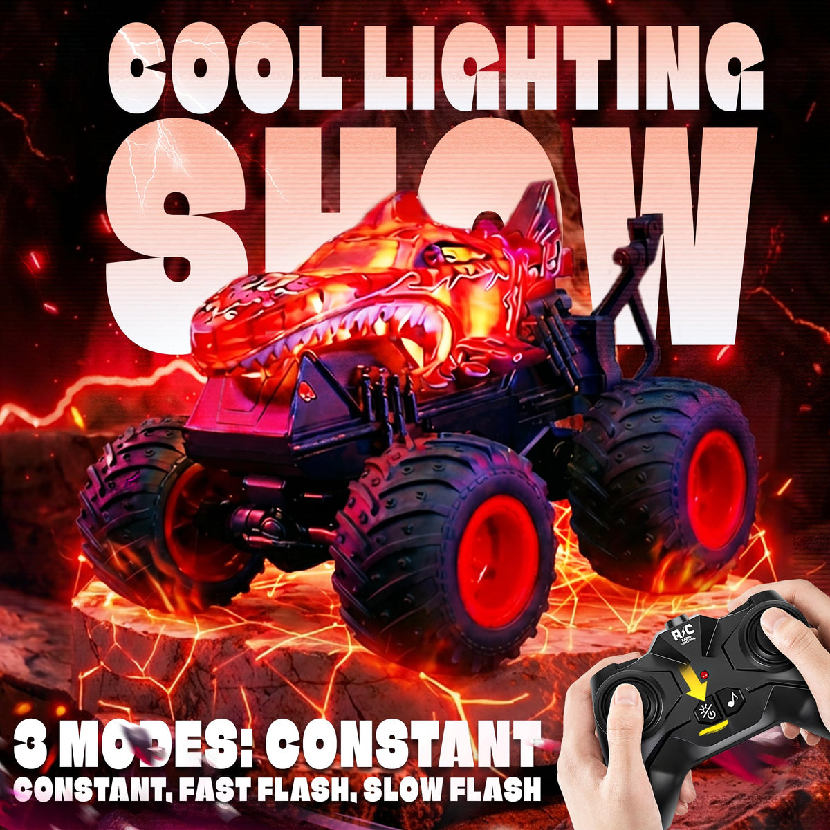 BEZGAR Monster Truck drifts across outdoor surfaces for dynamic racing.
