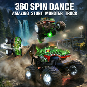 BEZGAR monster truck with LED lights energizes night play
