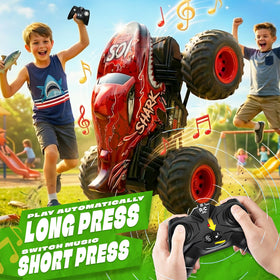 BEZGAR Monster Truck LED modes create a vivid light show during races.