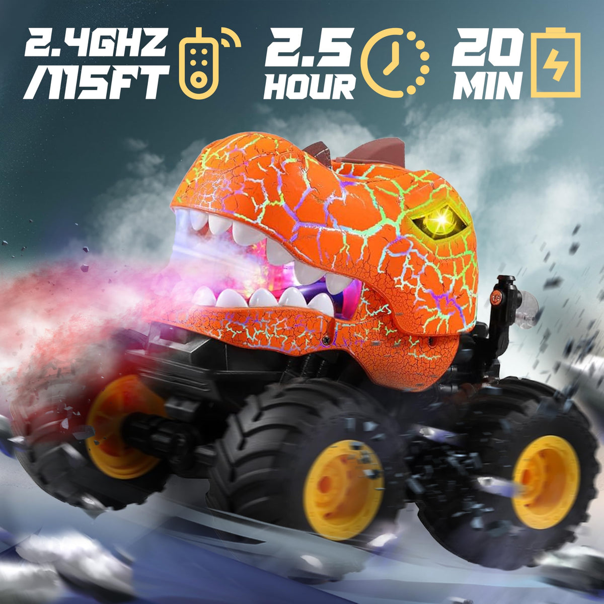 BEZGAR Monster Truck standing wheelie for stunt-ready play