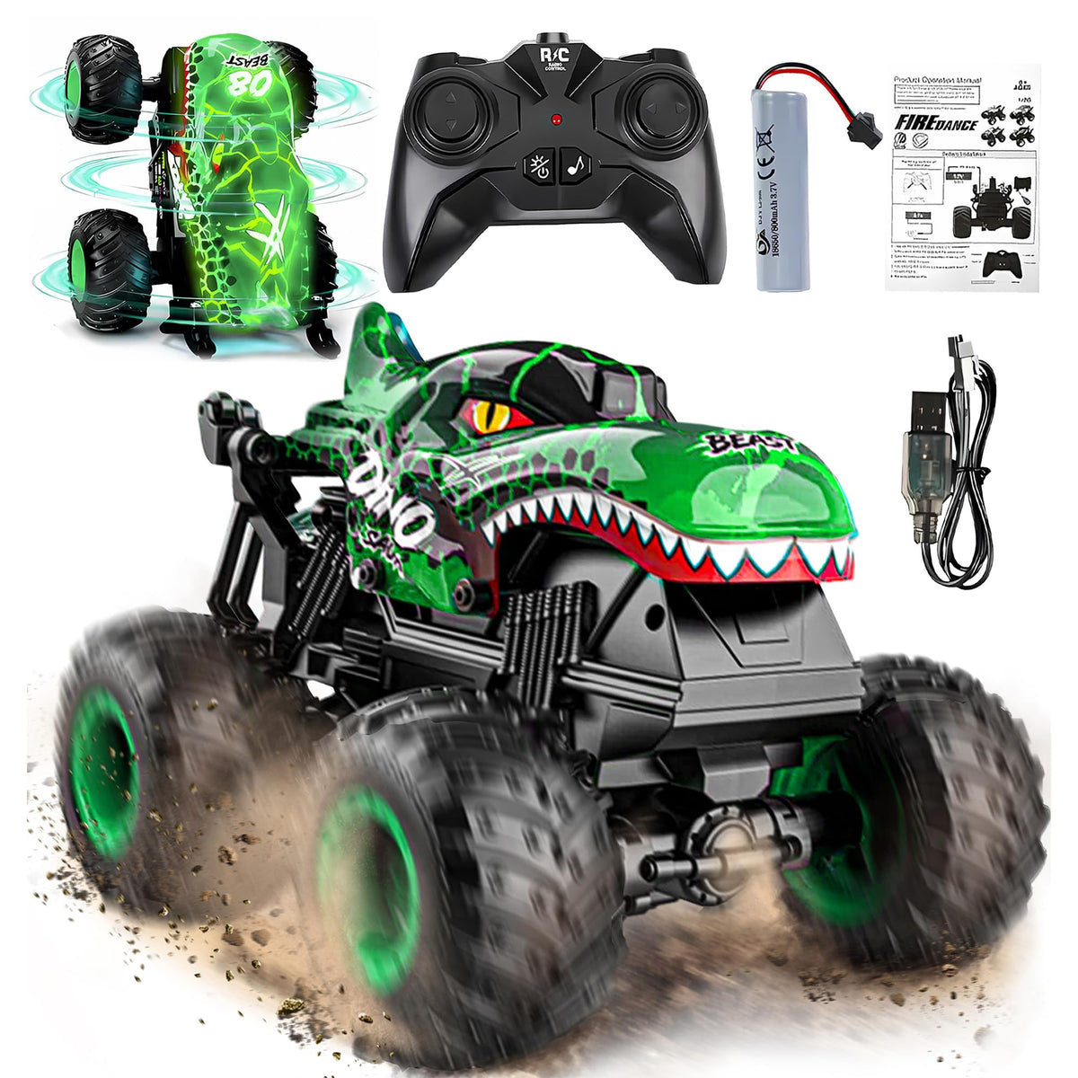 BEZGAR Monster Truck in battle mode for backyard group play.