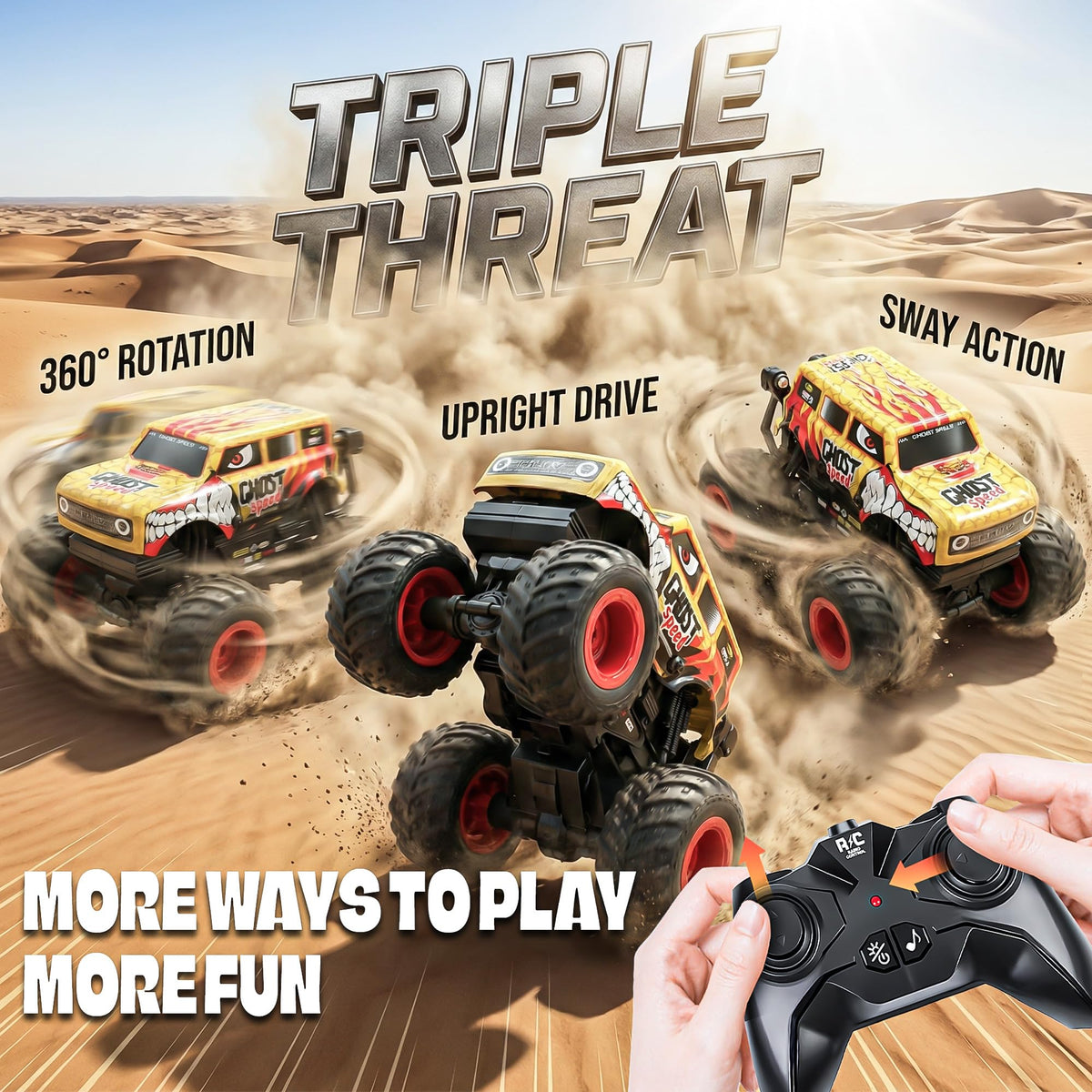 BEZGAR Monster Truck toy with lights and music to boost playtime excitement.