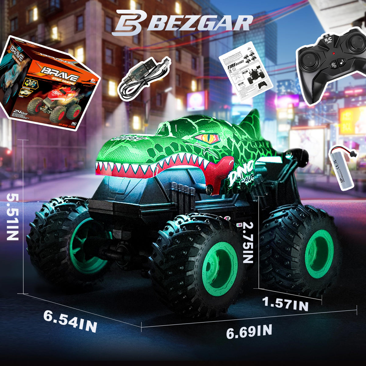 BEZGAR Monster Truck at the park for active outdoor fun.