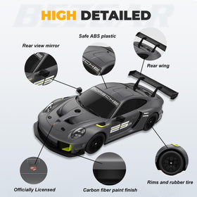 BEZGAR Porsche 911 GT2 RS top view reveals realistic roof details