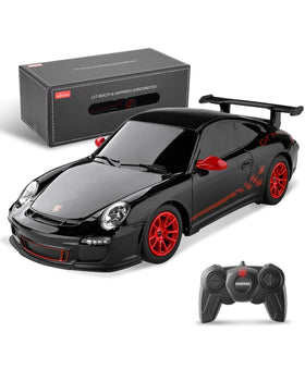BEZGAR Porsche 911 GT3 RS RC car front view, authentic design for collectors