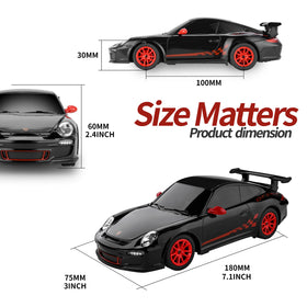 BEZGAR Porsche 911 GT3 RS RC car rear view, aerodynamic detailing