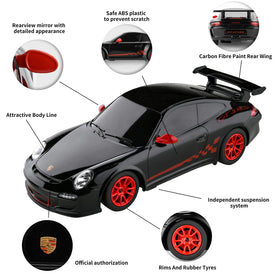 BEZGAR Porsche 911 GT3 RS RC car side view, sleek silhouette and finish