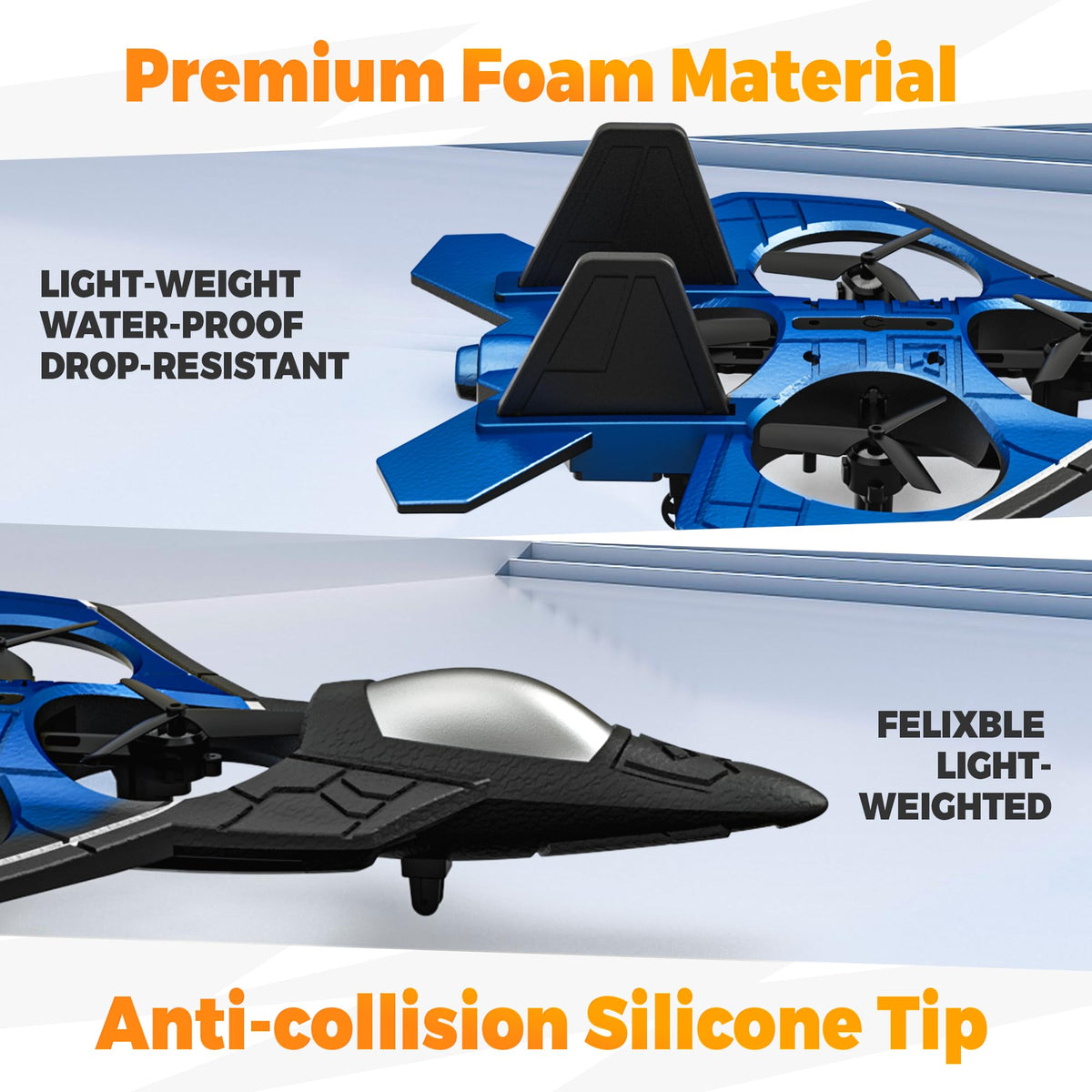 BEZGAR RC Plane beginner-friendly features include one-click takeoff and headless mode.