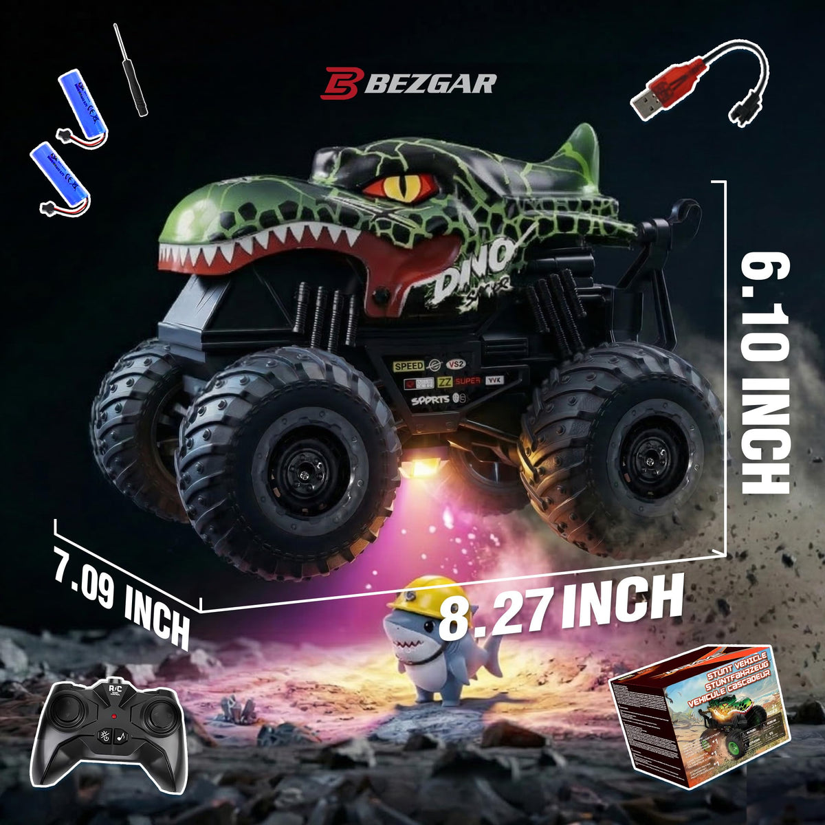 BEZGAR 2.4GHz remote enables easy control for kids