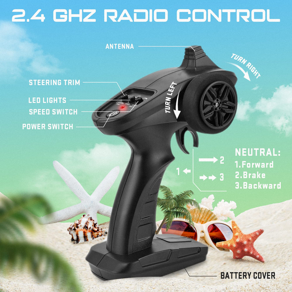 BEZGAR RC boat packed in a portable suitcase for easy transport